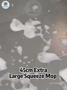 Large Squeeze Mop Mop Lantai Serbaa Microfiber Mop Flat Pad Large Flat Mop Bucket 拖把 抹地神器 免手洗拖把