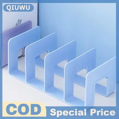 QIUWU 4 Lưới Bookends Đứng Kệ Sách Máy Tính Để Bàn Trang Trí Nội Thất Lưu Trữ Giá Bookend Cuốn Sách Chủ Trường Văn Phòng Phẩm Văn Phòng Máy Tính Để Bàn Tập Tin Tổ Chức