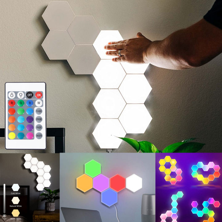 Cellular Led 【Lowest Prices Online】 Touch Sensitive Rgb Hexagon Lights Led Wall ...