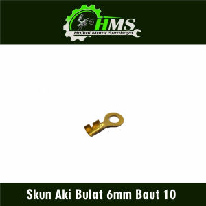 Skun Aki Bulat 6mm Baut 10 (Harga Per 1 Biji) - Scun Sekun Klem Terminal Accu Soket Socket Ring