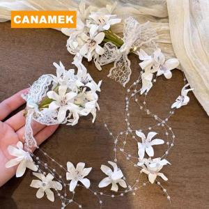 【CANAMEK】 Sweet Temperament Flower Tassels Hair Clip For Women Girls Elegant Fashion Hair Claw Versatile Fairy Hair Accessories Gifts
