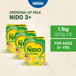 NIDO 3+ Growing-Up Milk Powder for Toddler Children 3+ Years Old 1.1kg (370g x3)