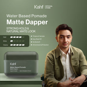 Kahf Water-based Pomade Matte Dapper 70 g - Pomade Rambut Pria - Approved by Barber and Suitable for Daily Use