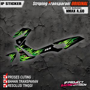(COD) STIKER STRIPING ORIGINAL MOTOR YAMAHA NMAX OLD HOLOGRAM DAN TRANSPARAN KODE A.60