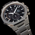 CASIO EDIFICE SLIM Solar Powered Sapphire Crystal EFS-S570DC Men's Analog Watch Stainless Steel Band. 