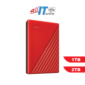 WD Western Digital My Passport USB 3.0 Portable External Hard Disk Drive - Red/Blue/Black/White (1TB/2TB/4TB/5TB/6TB)