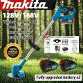 Makita Cordless Lawn Mower 168V Rechargeable Lithium Battery Portable Household Gardening Trimmer Electric Grass Cutter 3.0 Full Quality Upgrade. 