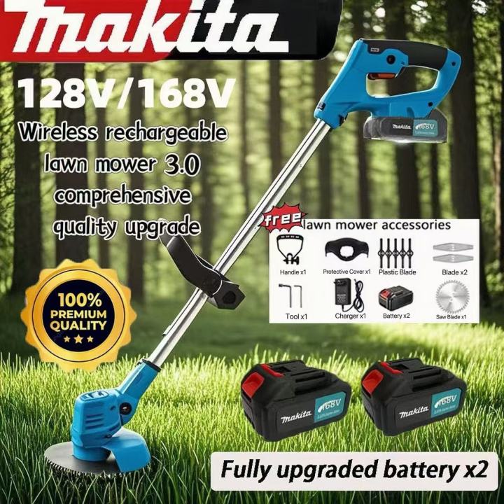 Makita%20Cordless%20Lawn%20Mower%20168V%20Rechargeable%20Lithium%20Battery%20Portable%20Household%20Gardening%20Trimmer%20Electric%20Grass%20Cutter%203.0%20Full%20Quality%20Upgrade%20-%20Image%202