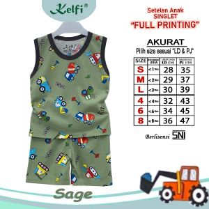 BAJU SINGLET ANAK LAKI LAKI USIA 0 1 2 3 4 5 TAHUN FULL PRINT