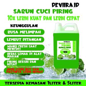 SABUN CUCI PIRING AROMA JERUK NIPIS DAN STRAWBERRY 5 liter SEGAR DEVIIRA.ID