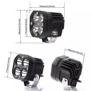 1pc ไฟสปอร์ตไลท์ LED 12V มอเตอร์ไซค์ Metal Work L40 40W สีเหลือง 2 ชิ้น พร้อมชุดสายไฟ 3 สเต็ป ขายึดแคลชบาร์ 1 ชุด