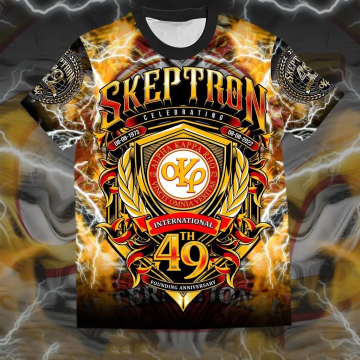 Akp Frat Shirt Full Sublimation 49th Anniversary Alpha Kappa Rho Tshirt Skeptron Cotton for Men Women Lazada Singapore