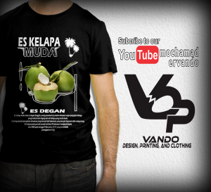 BAJU KAOS ES KELAPA MUDA / KAOS DISTRO / TSHIRT MAKANAN KULINER INDONESIA FOOD