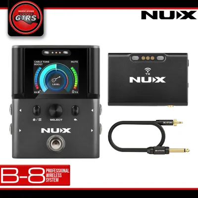 NUX B-8 Wireless Guitar System with Built-in Tuner DI Out Booster and Clean Boost Pedal - New