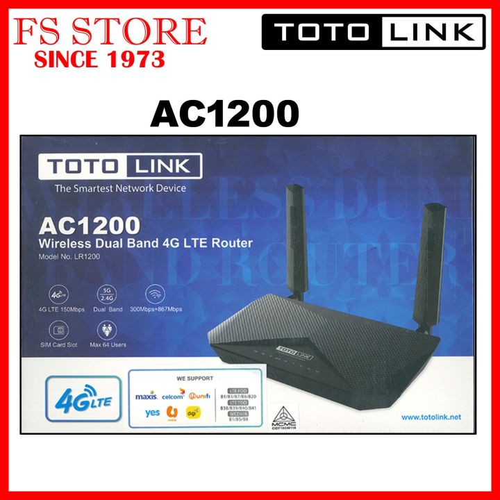 TOTOLINK ORIGINAL LR1200 WIRELESS AC1200 4G LTE ROUTER FOR SIM CARD ...