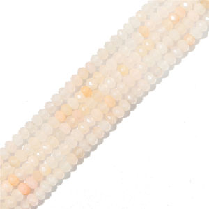 38cm/strip 4×2mm Natural Stone Rondelle Faceted Gemstone Beads Turquoise Amethyst Amazonite Lapis Jade Jasper Agate Quartz Tiger Eye Natural Stone Beads for DIY Jewelry Bracelet Necklace Making