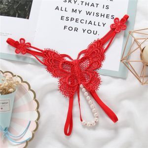 ชุดชั้นในผู้หญิงแบบโปร่งใสเปิดเป้า นวดไข่มุก สายรัดเอวต่ำ ความรู้สึกร้อนแรง แบบเจาะรู ไม่จำเป็นต้องถอด T ดรอปชิปปิ้งกางเกง