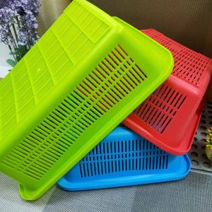 Plastic Tray Basket/Dish Rack Drainer Vegetables and Fruits Washing Basket/Dish Rack Multipurpose Organizer/Colander/Plastic Strainer/Sieves/Draining Basket/ Kitchen Shelf Utensils/MULTIPURPOSE PLASTIC COLANDER/ DISH ORGANIZER/ FRUIT & VEGETABLE STRAINER