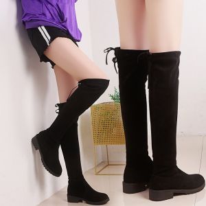 Bestseller Korean Fashion Black High Boots Women Trend Over The Knee Boots