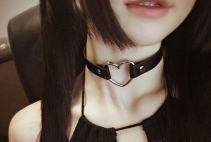 Monstermarketing Leather Choker Collar Sub Neck Collars Punk Goth