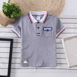 Kids Clothes Boys Shirts Children tops wear Chest Pocket Pure Cotton Short Sleeve Hooded Comfortable Lapel