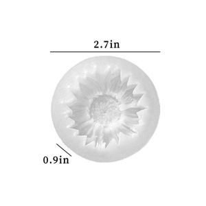 NALANILI 3D Sunflower Pendent Mold DIY Relief Candle Silicone Moulds Durable Handmade Soap Molds Plaster Clay Resin Art Craft