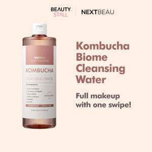 NEXTBEAU Wish Planner Kombucha Biome Cleansing Water 500ml | Deep Clean Pores Gentle Makeup Remover