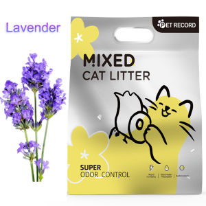 6L Natural Tofu Cat Litter Mixed Bentonite Cat Litter Eliminates Odor Fast Clumping and Hypoallergenic