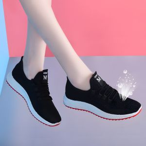 Breathable Womens Rubber Sneakers for Work and Leisure - Model 802 - Trainers Sports Shoes