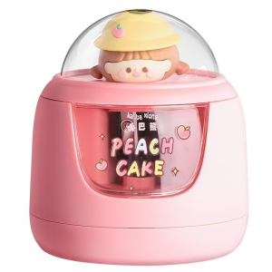 เครื่องกบเหลาดินสอไฟฟ้า กบเหลาดินสออัตโนมัติ กล่องใส 3 วินาทีให้เสร็จ รุ่นใช้แบตเตอรี่ พร้อมหัวตุ๊กตาสุดน่ารัก เปิดฤดูกาลเรียน