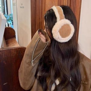 SIDSI Suede Plush Earmuffs Ear Cap Folding Winter Earmuffs Comfortable Ear Warmers Foldable Ear Cover Female