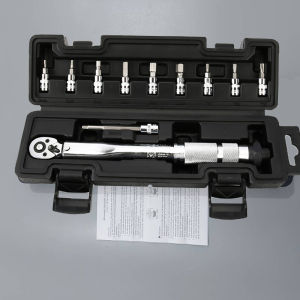 6pcs Set Torque Wrench 1/2-inch 28-210N. m Adjustable Socket Spanner with 17mm 19mm 21mm Sockets 11pcs Set 1/4-inch 5-25N.m Ratchet Wrench Preset Torque Wrench Car Bicycle Repair Tools