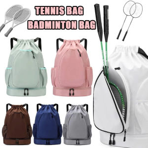 Badminton / Pickleball Bag Large Capacity Waterproof Sports Drawstring Backpack
