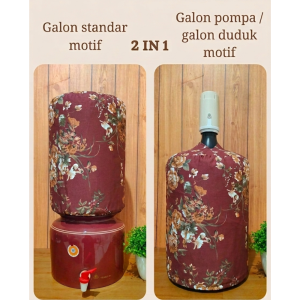 Shafiyyah.Sarban Sarung Cover Galon Pompa Galon duduk Aneka Motif 2 in 1