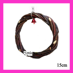 🇸🇬 Parrot Hanging Applewood Branch Swing Bird Swing Climbing Chewing Hanging Cage Toys
