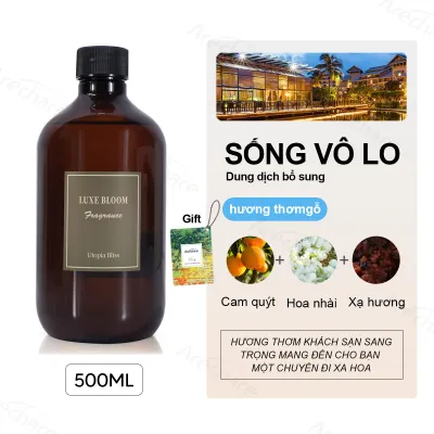【 500ml dung tích lớn】 Diffuser que mâychai thủy tinh sang trọng | Trang trí nhà phong cách hiện đại đẹp mắt | Nước hoa phòng tinh dầu lưu hương 6 tháng | Hương thơm khách sạn 5 sao cho nhà | Reed diffuser