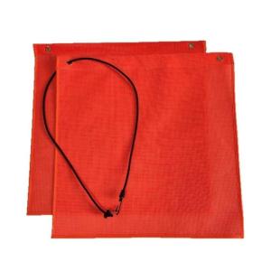 Elastic Rope Attach PVC Safety Flag For High Visibility Transport Warning 12 or 18Inch Warning Flag Road Traffic