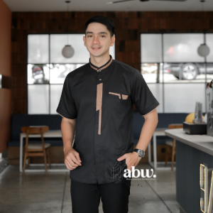 Baju Koko Pria Dewasa Lengan Pendek Motif Kausar Baju Koko Lebaran Toyobo Import Premium