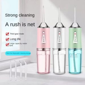 Electric Water Flosser Teeth Cleaner Portable Dental Air Flosser Oral Irrigator With 4 Nozzles 水牙线冲牙器