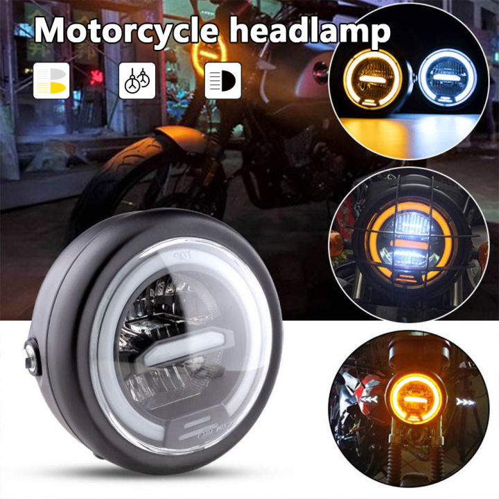 Motorcycle Led Headlight Universal Retro Motorcycle Headlamp Cafe Racer