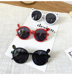 2-8 ปี พร้อมส่ง!! แว่นตาเด็ก แว่นกันแดดมีหูกระต่าย