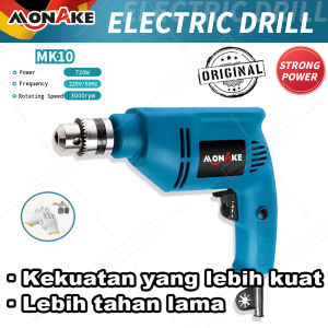MONAKE German Tool Mesin Bor 10mm Listrik Impact Drill Electric Drill 10mm Bolak Balik