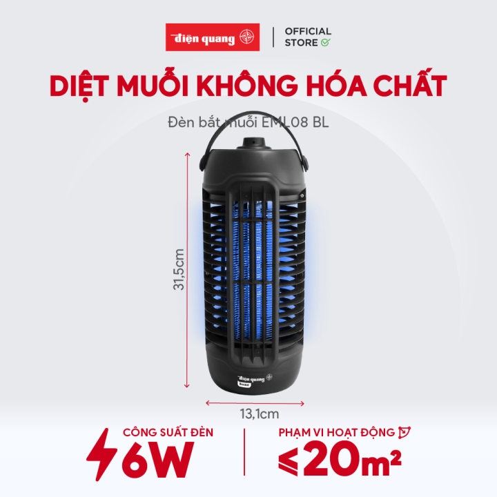 Đèn bắt muỗi Điện Quang - Bắt muỗi thông minh, tự động, an toàn, hiệu ...