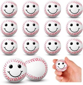 12 Pcs Face Stress Balls Sport Squeeze BallsStress Relief Balls Smile Foam Balls for School Office Carnival Reward Birthday Party Favors(Football)