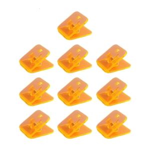 Set Of 10 Square Acrylic Paper Clip Paper Clamp Multiurpose File Clip for Craft Bag Photo Document Organization