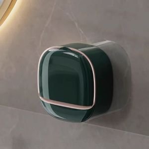 Đĩa đựng xà phòng treo tường có nắp thiết kế chống thấm nước và thoát nước cho phòng tắm