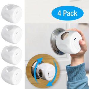 DSIUY Reusable 4PCS/Bag Lockable Protective Baby Child Proof Kids Safe Ball Shape Door Knob Cover Home Accessory Handle Sleeve Safety Lock Cover