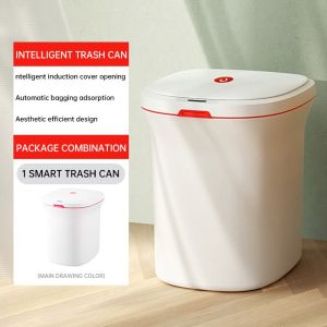 10L Smart Sensor Trash Can Kitchen Household Automatic Waterproof Garbage Can With Lid Toilet Trash Bin For Kitchen Living Room