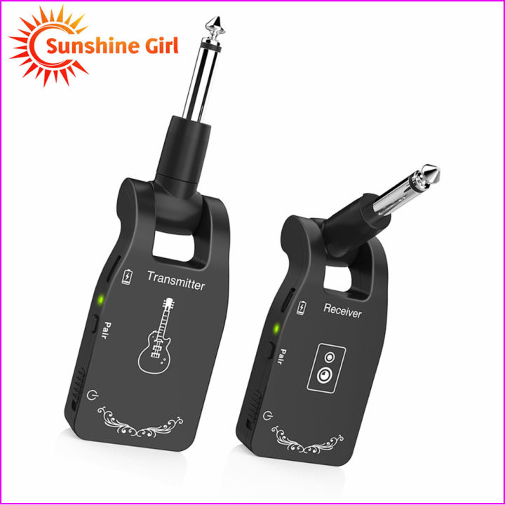 2.4GHz Wireless Guitar System - Rechargeable Transmitter & Receiver With 6 Channels
