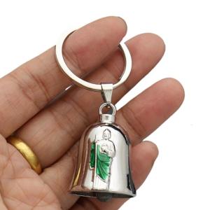 Móc treo chìa khóa hợp kim kẽm chống ăn mòn với chuông nhỏ để tổ chức và trang trí chìa khóa an toàn